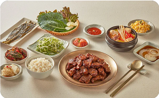 온육집 세트 메뉴 한 상 차림